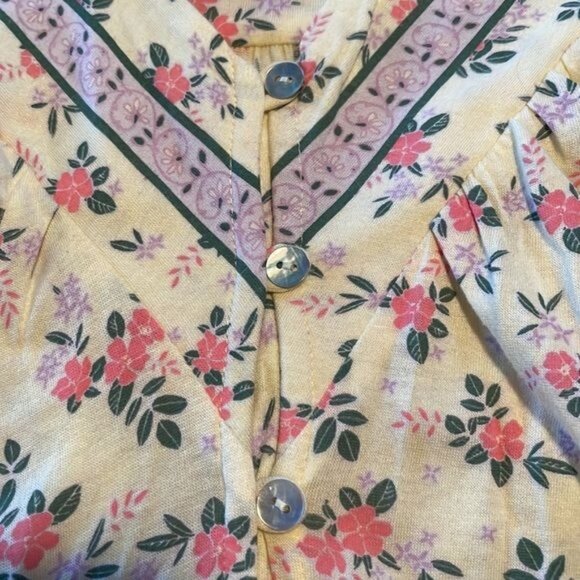 Lucky Brand Floral Button-Down Blouse S/P - Picture 5 of 6